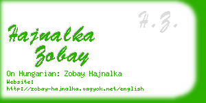 hajnalka zobay business card